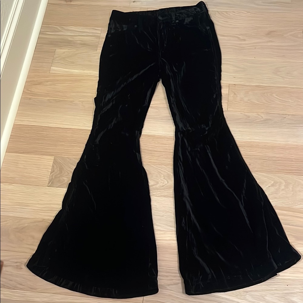 Wrangler Black Velvet Flare Pants